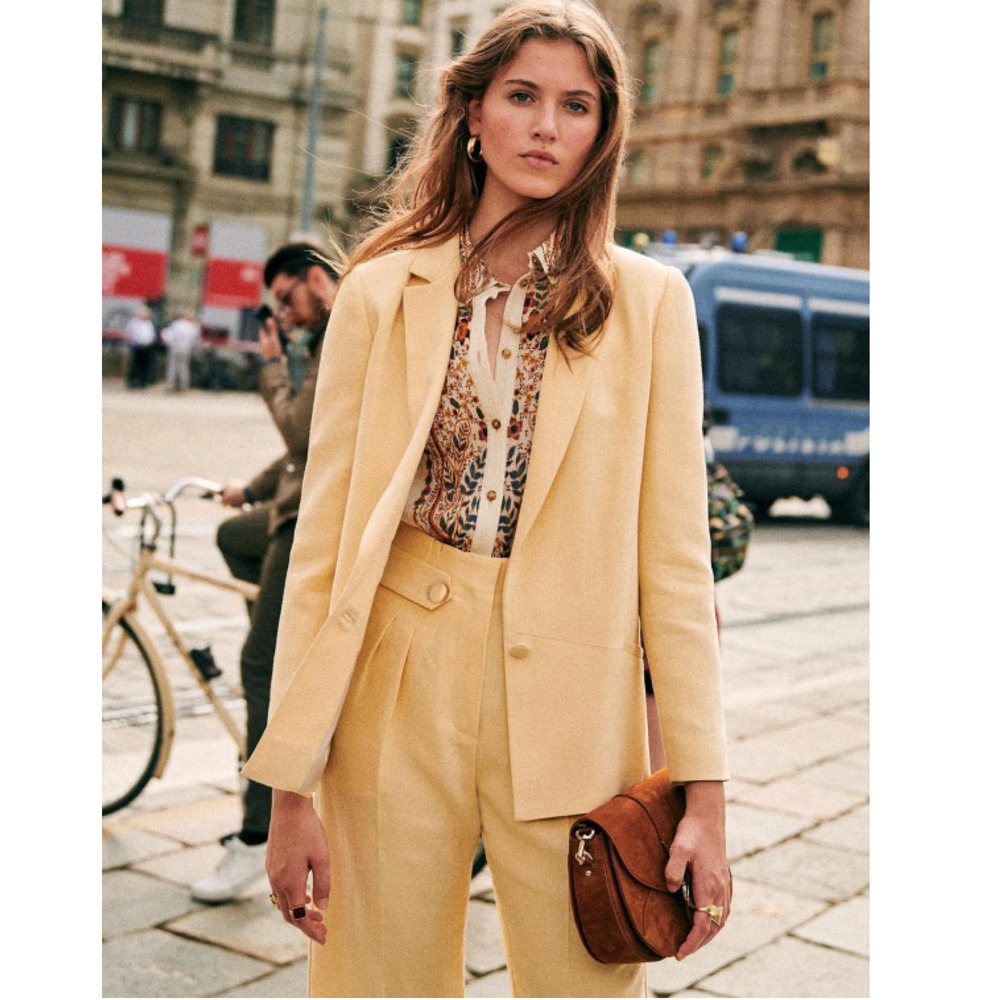 Sezane Yellow Women's Trousers